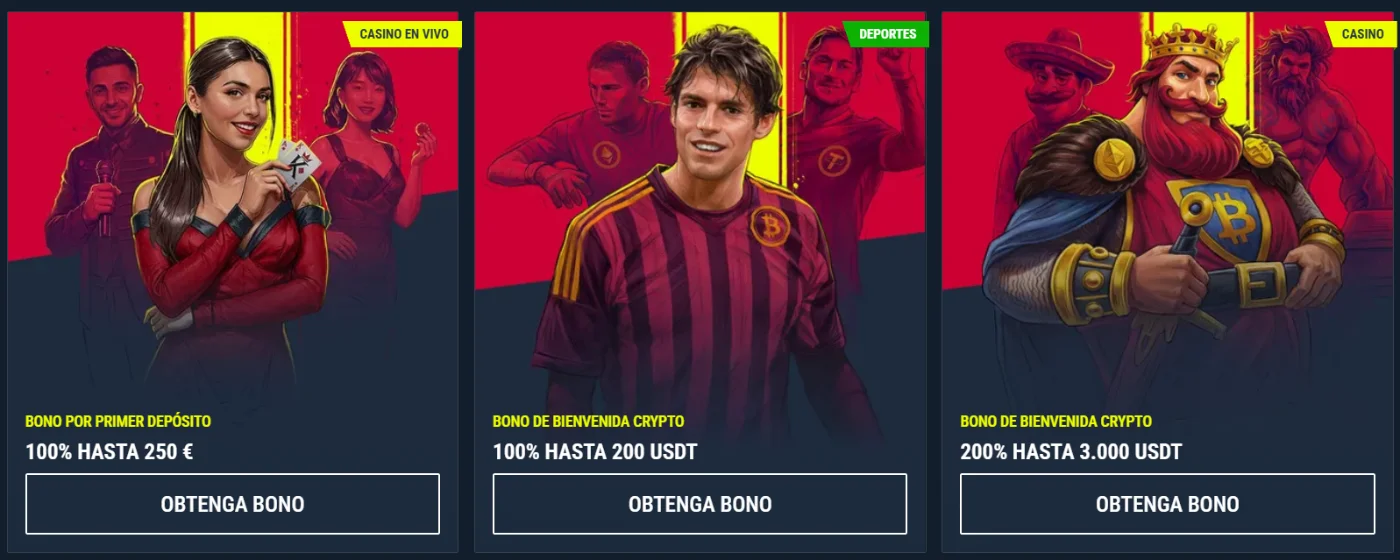 Rabona Casino bonos de bienvenida con ofertas de depósito y bonificaciones crypto